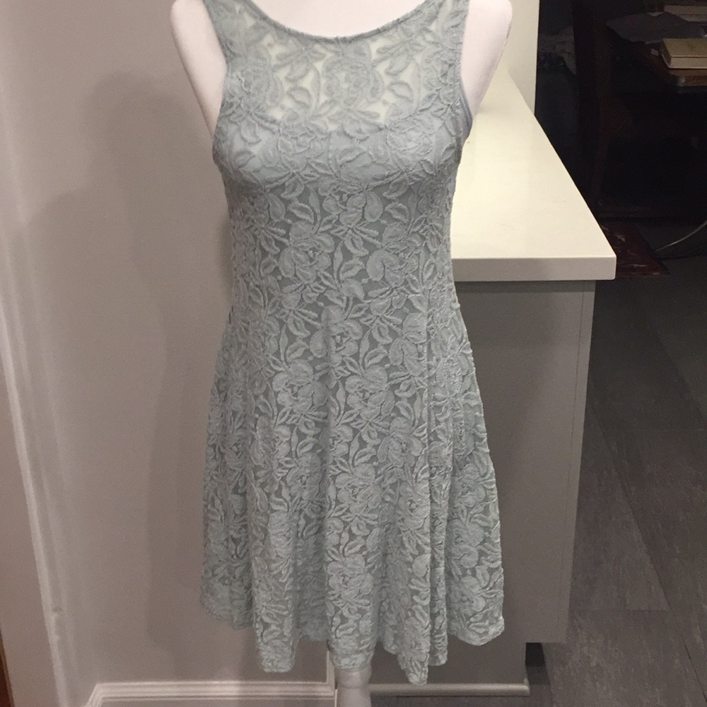 Free People size XS pale grey green dress